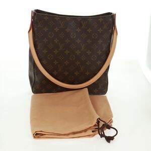 Louis Vuitton Monogram Looping GM Shoulder Bag Brown